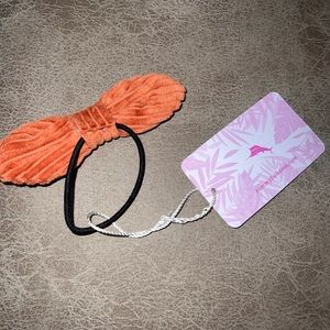 Tommy Bahama Kids Hair Accessory Ponytail With Hair Bow Rust Color NWT